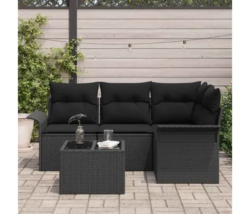 5 Gabalu Dārza Dīvānu Komplekts Ar Spilveniem Bežā Poli Rotangpalmas Vidaxl