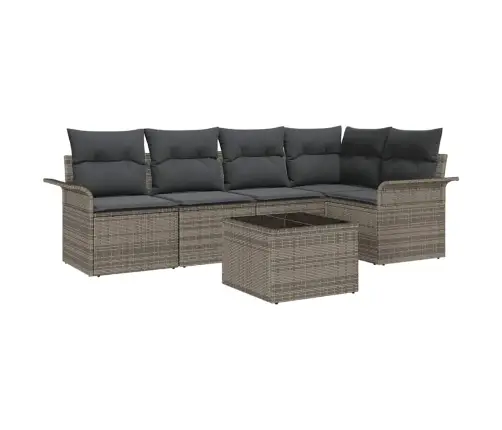 5 Daļu Dārza Dīvānu Komplekts Ar Spilveniem, Melns, Polietilēna Rotangpalma. Vidaxl