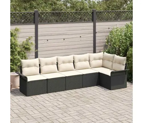 Aia Diivanikomplekt Padjaga 6 Pcs Must Polürotang