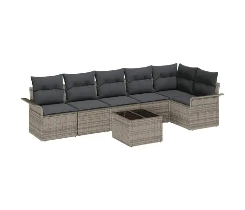 6 Gabalu Dārza Dīvānu Komplekts Ar Spilveniem, Melnā Poliratanā Vidaxl