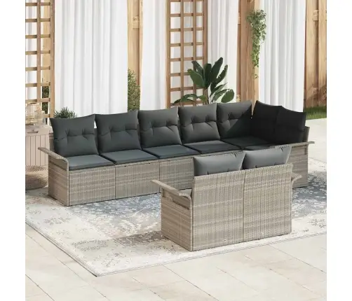 Aia Diivanikomplekt Padjaga 8 Pcs Helehall Polürotang