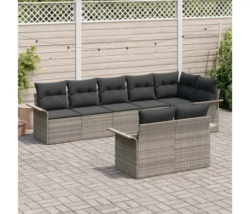 Aia Diivanikomplekt Padjaga 8 Pcs Helehall Polürotang