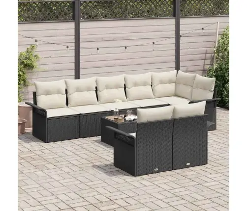 8 Gabalu Dārza Dīvānu Komplekts Ar Spilveniem Brūnā Poli Ratanā Vidaxl