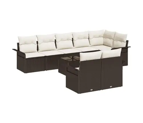 8 Gabalu Dārza Dīvānu Komplekts Ar Spilveniem Pelēkā Polyratanga Vidaxl