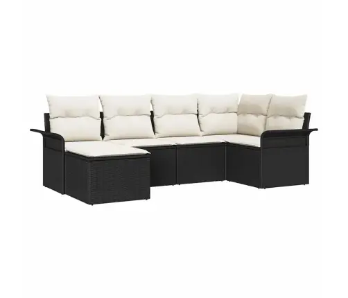 Aia Diivanikomplekt Padjaga 6 Pcs Must Polürotang