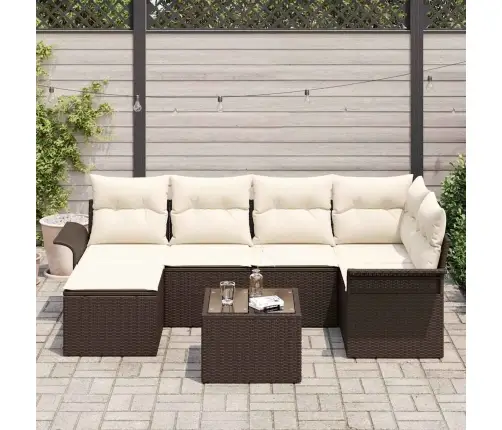 Aia Diivanikomplekt Padjaga 7 Pcs Pruun Polürooster