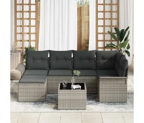 Aia Diivanikomplekt Padjaga 7 Pcs Helehall Polürooster