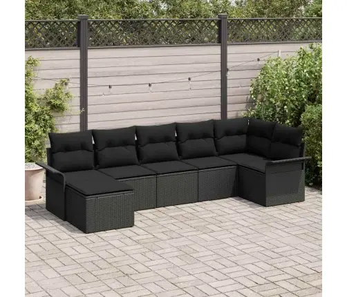 Aia Diivanikomplekt Padjaga 7 Pcs Must Polürooster