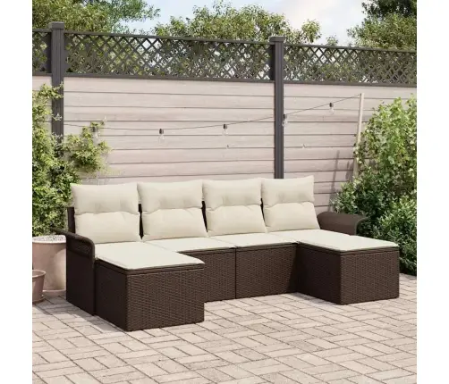 Aia Diivanikomplekt Padjaga 6 Pcs Pruun Polürooster