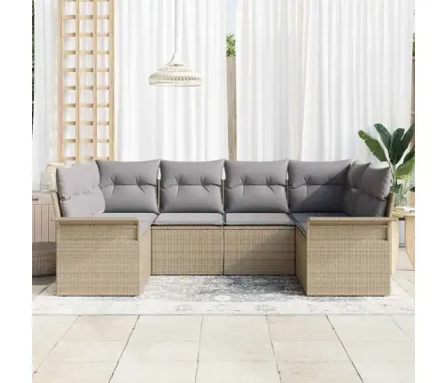 Aia Diivanikomplekt Padjaga 6 Pcs Beež Polürotang