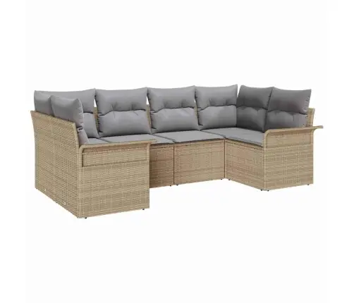 Aia Diivanikomplekt Padjaga 6 Pcs Beež Polürotang