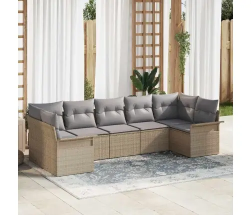 Aia Diivanikomplekt Padjaga 7 Pcs Beež Polürotang