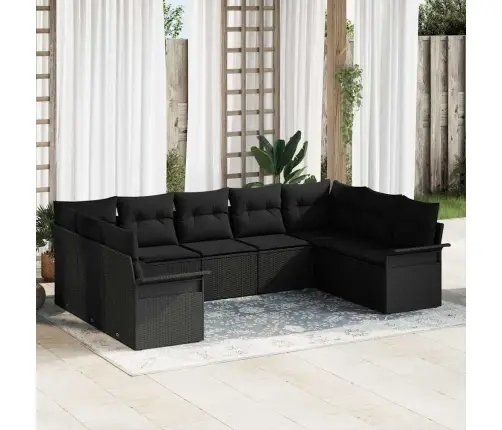 Aia Diivanikomplekt Padjaga Must Polürotang