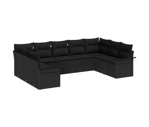 Aia Diivanikomplekt Padjaga Must Polürotang