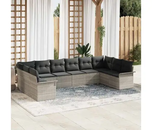 Aia Diivanikomplekt Padjaga 10 Pcs Helehall Polürotang