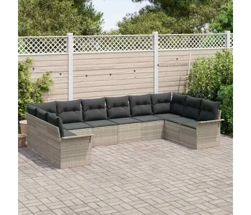 Aia Diivanikomplekt Padjaga 10 Pcs Helehall Polürotang