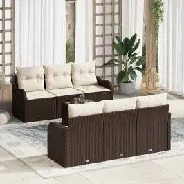 Dārza Dīvānu Komplekts Ar Spilvenu 7 Pcs Brūna 55 X 55 X 37 Cm Vidaxl Dārza Dīvānu Komplekts Ar Spilvenu 7 Pcs Brūna 55 X 55 X 37 Cm Vidaxl