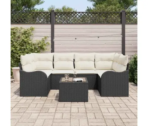 Sodo Sofų Rinkinys Juoda 55 X 55 X 37 Cm Poliratanas