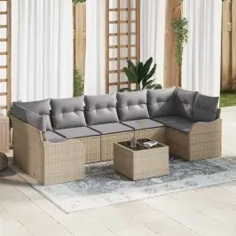 Aia Diivanikomplekt 8 Pcs Beež 55 X 55 X 37 Cm Polürooster