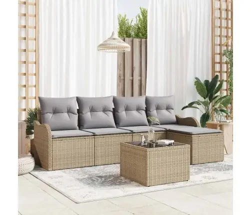 Sodo Sofų Rinkinys Smėlio Poliratanas