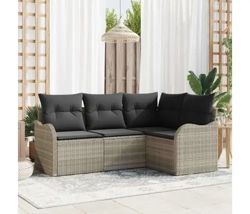 Aia Diivanikomplekt 4 Pcs Helehall Polürotang