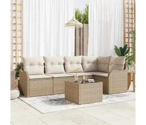 Aia Diivanikomplekt Padjaga 6 Pcs Beež Polürooster