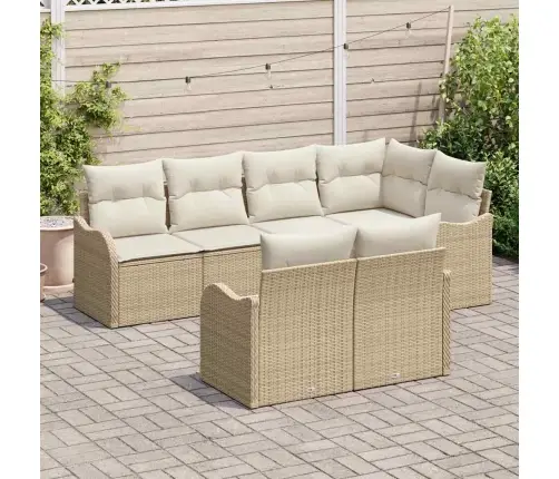 Sodo Sofų Rinkinys Smėlio Poliratanas