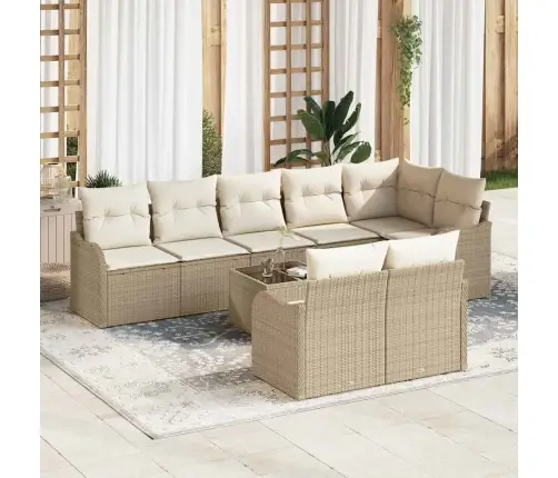 Aia Diivanikomplekt 9 Pcs Beež Polürotang