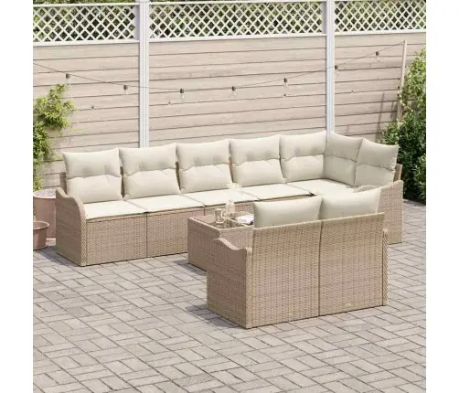 Aia Diivanikomplekt 9 Pcs Beež Polürotang