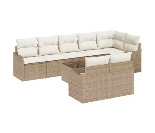 Aia Diivanikomplekt 9 Pcs Beež Polürotang