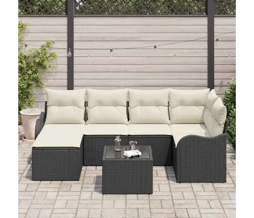 Aia Diivanikomplekt Padjaga 7 Pcs Must Polürooster