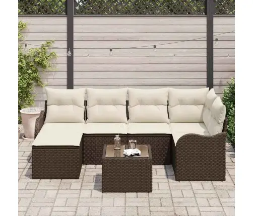 6 Gabalu Dārza Dīvānu Komplekts Ar Spilveniem Pelēkā Poli Rotangpalmas Vidaxl