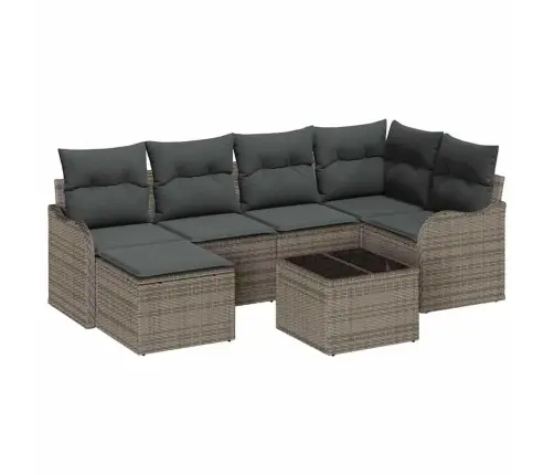 6 Daļu Dārza Dīvānu Komplekts Ar Spilveniem Melnā Poli Rotangpalmas Vidaxl