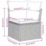Sodo Sofų Rinkinys Su Pagalve 7 Pcs Juoda Poli Ratanas
