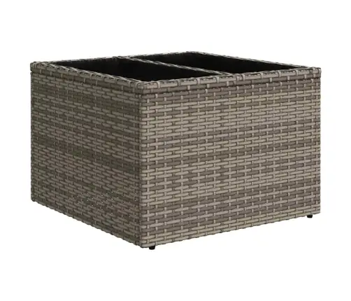 Sodo Sofų Rinkinys Su Pagalve 9 Pcs Pilka Poli Ratanas