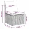 Sodo Sofų Rinkinys Su Pagalve 9 Pcs Pilka Poli Ratanas