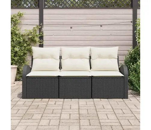 Aia Diivanikomplekt Padjaga 3 Pcs Must Polürooster