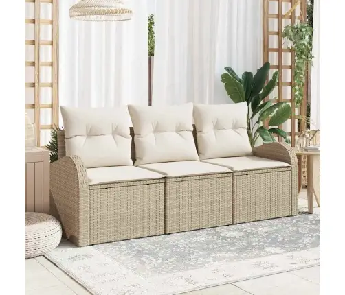 Sodo Sofų Rinkinys Smėlio Poliratanas