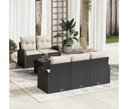 6 Elementu Dārza Dīvānu Komplekts Ar Spilveniem Melns Poli Rotangpalma Vidaxl 6 Elementu Dārza Dīvānu Komplekts Ar Spilveniem Melns Poli Rotangpalma Vidaxl