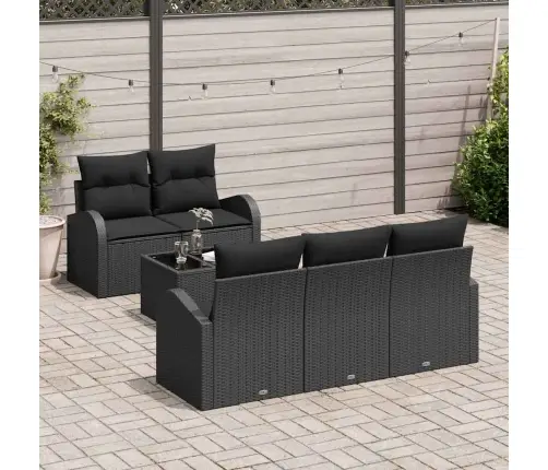 Sodo Sofų Rinkinys Juoda 55 X 55 X 37 Cm Poliratanas