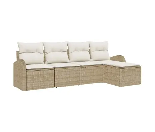 Sodo Sofų Rinkinys Smėlio Poliratanas