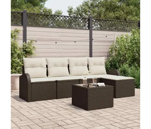 Aia Diivanikomplekt Padjaga 6 Pcs Pruun Polürooster