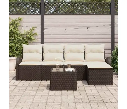 Aia Diivanikomplekt Padjaga 6 Pcs Pruun Polürooster