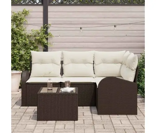 4 Daļu Dārza Dīvānu Komplekts Ar Spilveniem Pelēks Poli Rotangpalma Vidaxl