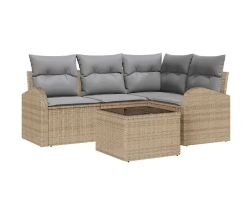 Sodo Sofų Rinkinys Smėlio Poliratanas