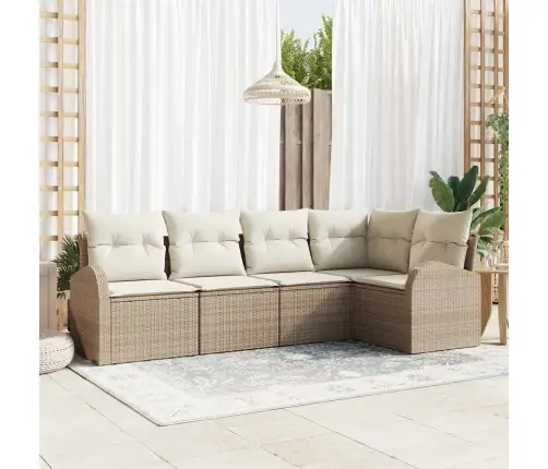 Diivanikomplekt Padjaga 5 Pcs Beež Polüester