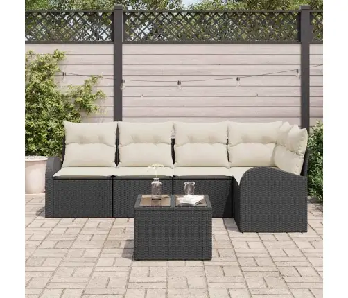 Diivanikomplekt Padjaga Must Polüester