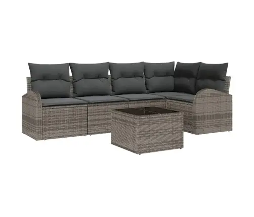 5 Gabalu Dārza Dīvānu Komplekts Ar Spilveniem Melna Poli Rotangpalma Vidaxl