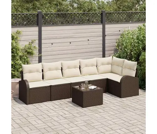 6 Daļu Dārza Dīvānu Komplekts Ar Spilveniem Pelēkas Poli Rotangpalmas Vidaxl