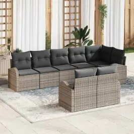Dārza Dīvānu Komplekts Ar Spilvenu 8 Pcs 289 X 124 X 85 Cm Vidaxl